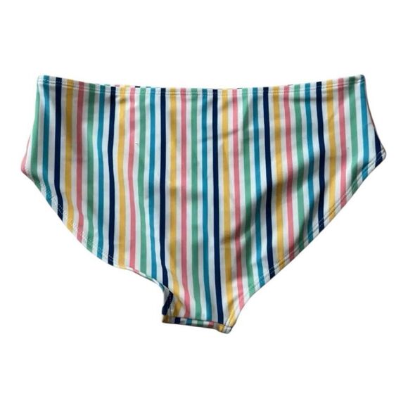 Old Navy Bikini Bottom Size XL(14-16) Vertical Stripe Multicolor Full Coverage - Picture 2 of 9
